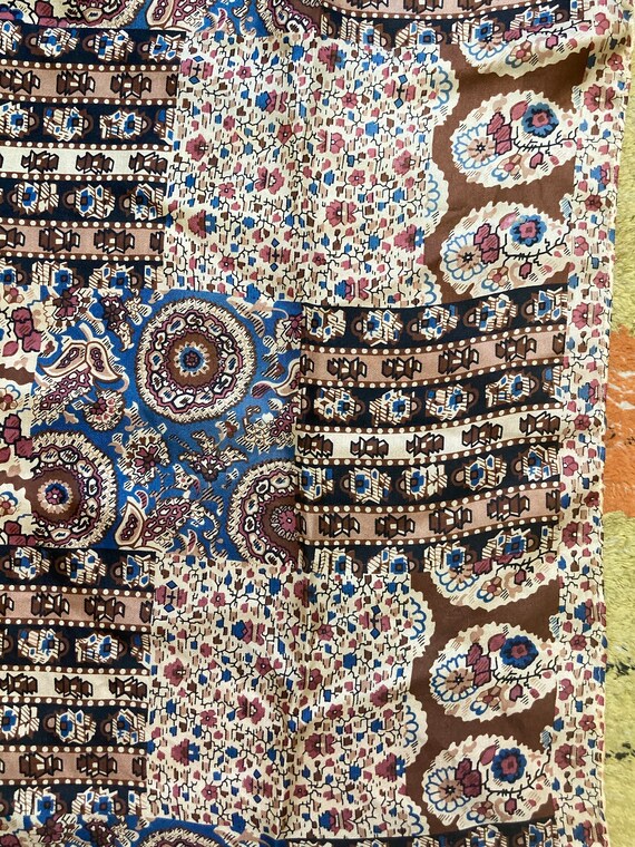 Patchwork Print Vintage Square Scarf - image 6