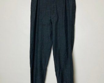 Gray and Shimmery Blue Vintage 70s Mens Trousers