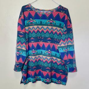 Candy Colored Southwestern Plus Size Vintage 80s Tee