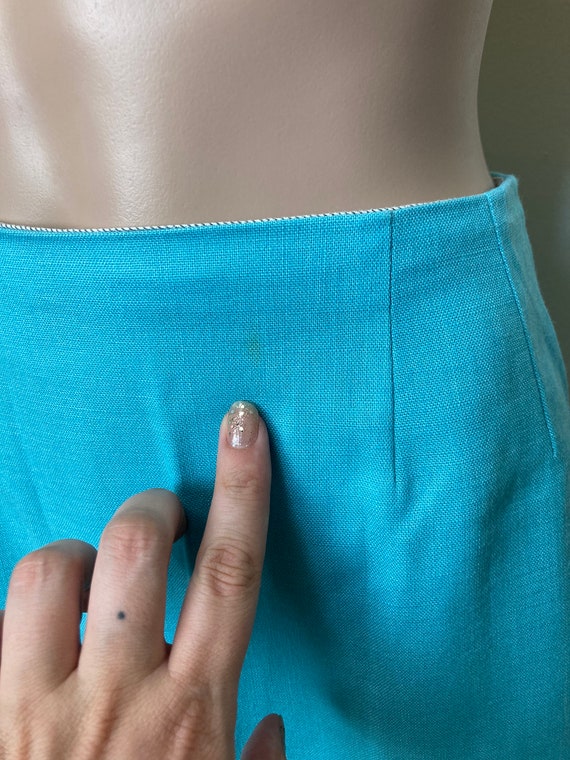 Sky Blue Vintage 50s Union Made Pencil Skirt - image 4