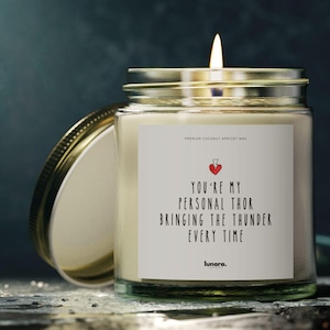 Thor Inspired Soy Candle Gift: Superhero Boyfriend Husband Gift