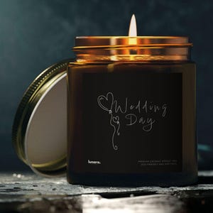 Wedding Day Candle Gift: Bridal Shower Present, Natural Scented Candle