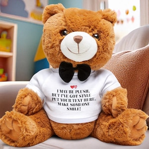 Personalized Teddy Bear Custom, Customizable Plush Bear, Birthday Gift, Adorable Keepsake