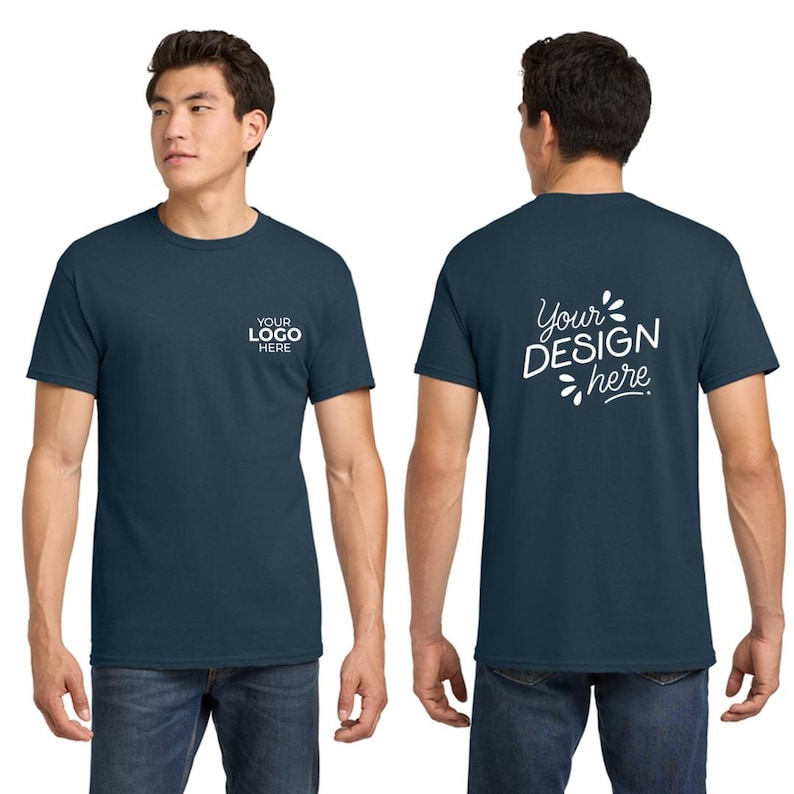 Custom T-Shirt Printing | Photo Shirt | Gildan 5000 Custom Made | Business Logo Tees | Party T-Shirts | Gift Tee, Bulk Custom Shirts image 1