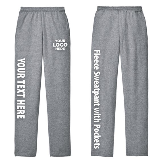 Custom Sweatpants with Pockets | Personalized Joggers | Logo & Text | Comfortable Lounge Pants | Custom Teamwear | PC78P