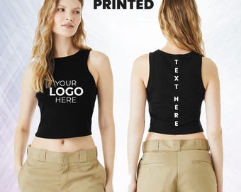 Custom Women's Ribbed Tank | Personalized Micro Rib Racerback | Custom Yoga Top | Bella Canvas 1019