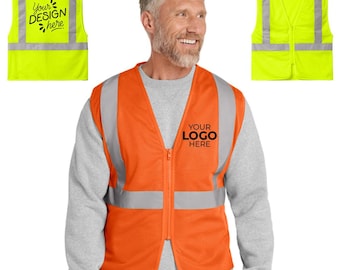 Custom Safety Vest | Personalized CornerStone Mesh Vest | High Visibility Work Vest for Comfort & Protection | Reflective Gear CSV101