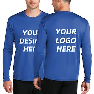 Custom Performance long sleeve Tee - Personalized Dry Fit Moisture-Wicking T-Shirt for Men