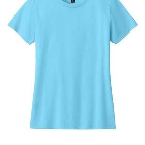 Pu&ograve; includere: Una maglietta azzurra con scollo tondo e maniche corte. La maglietta &egrave; di colore uniforme e sembra essere realizzata in un materiale morbido. L'etichetta &egrave; visibile sul retro del collo.