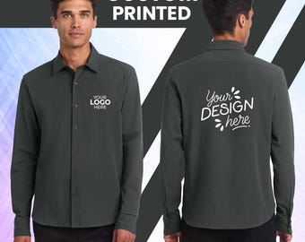 Custom Long Sleeve Shirt | Button Down | Mercer Mettle MM2000 | Custom Logo Business Shirt | Professional Dress Shirt