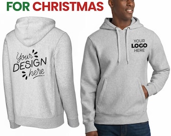 Custom Printed Christmas Hoodie | Custom Sport-Tek® Heavyweight Sweatshirt | Custom Logo or Team Design | Perfect Holiday Gift (F281)