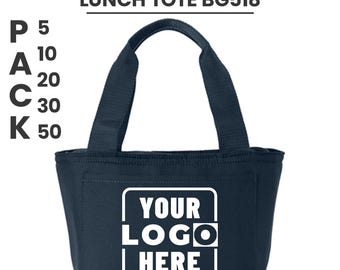 Custom Lunch Tote Bag | Personalized Insulated Cooler | Custom Logo Lunch Bag, Port Authority BG518 | Kids School Break Time Friend