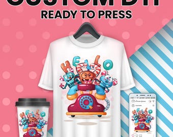 Direct to Film (DTF) Transfer – Custom Heat Transfer Print, Ready to Press | Vibrant Full Color Custom Design for Shirts & Apparel