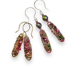 Artsy paper earrings