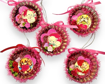 Valentine's Day Ornaments, Retro Decoration Gifts in Barbiecore Pink