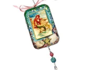 Sparkly Mermaid Ornament, Gift For Teen Girl Birthday