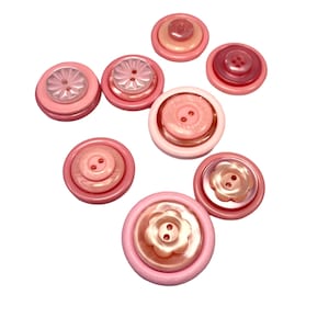 Barbiecore Pink  Magnet Set For a Girls Room, Upcycled Buttons, Gifts Under 15