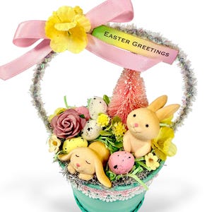 easter bunny basket decor