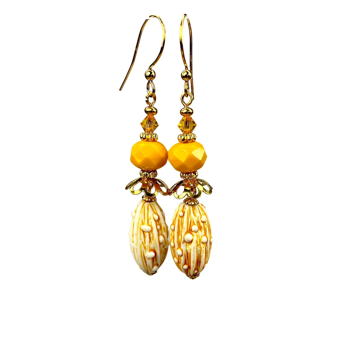 Yellow Dangle Earrings Summer Jewelry in Pantone Illuminating Etsy