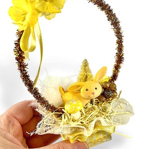 yellow easter basket gift ornament