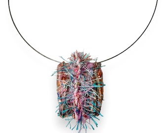 Fiber Art Statement Jewelry Collection, Mixed Media Necklaces and Earrings