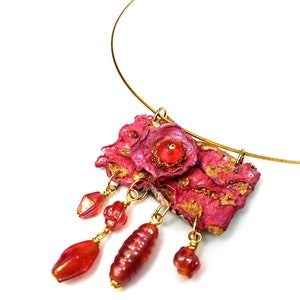 fiber art jewelry necklace earrings