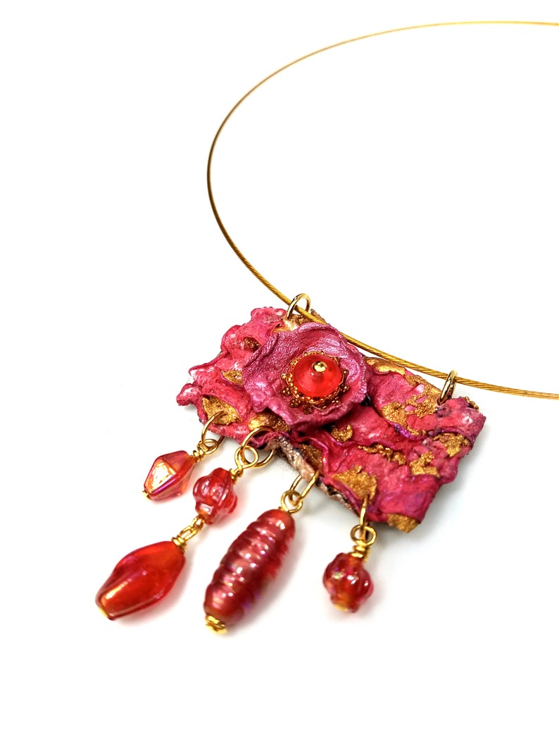 fiber art jewelry necklace earrings