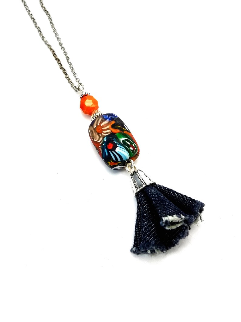Fun And Funky Long Necklaces For Women Tassel Pendant Boho Etsy