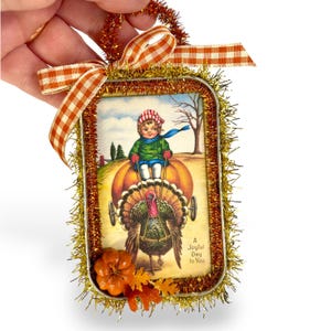 Vintage Thanksgiving turkey ornament
