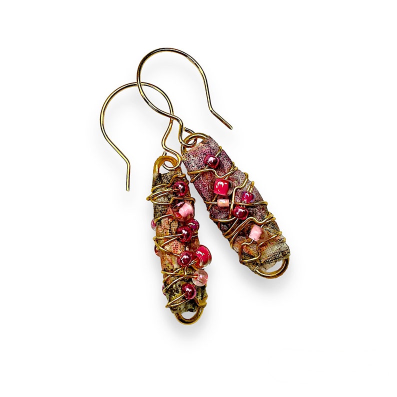 art jewelry paper dangle earrings