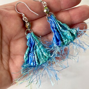 peacock statement earrings