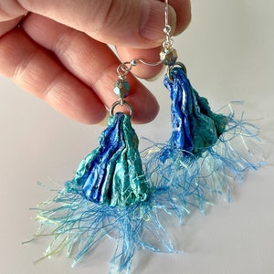 recycled materials statement earrings