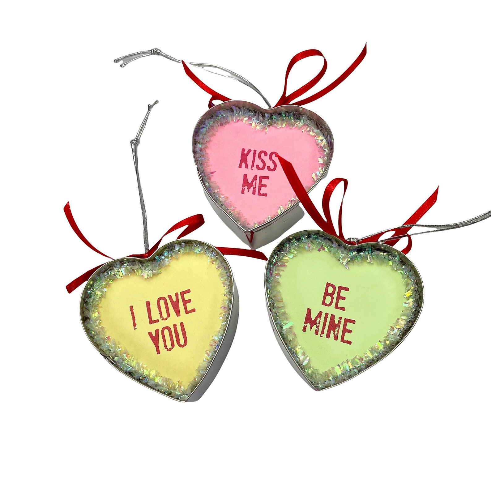Conversation Hearts Ornaments for Valentine's Day Etsy