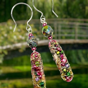 art jewelry paper dangle earrings