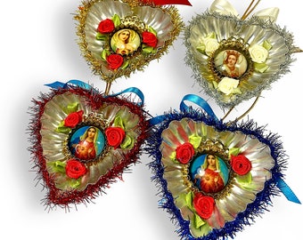 Sacred Heart of Mary Ornaments, Religious Icon, Gift of Faith