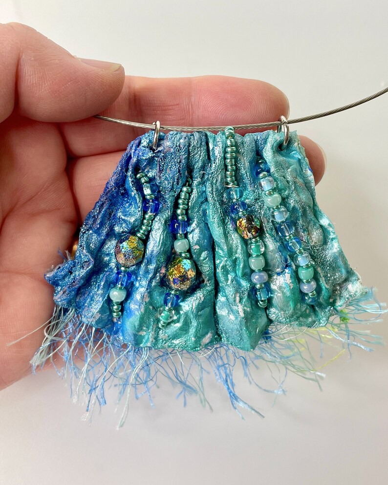 ocean inspired art jewelry necklace