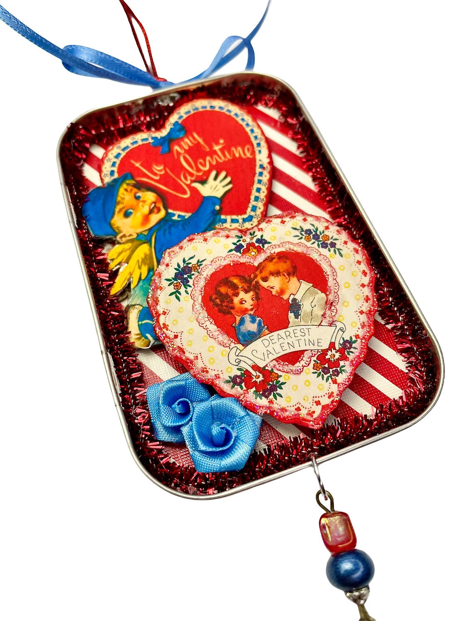 Retro Valentine Ornament Vintage Hearts Valentine's Day Etsy