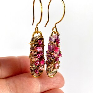 art jewelry paper dangle earrings