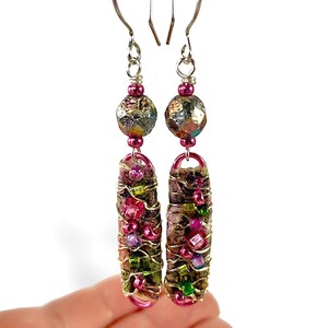 art jewelry paper dangle earrings