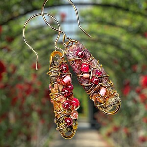 art jewelry paper dangle earrings