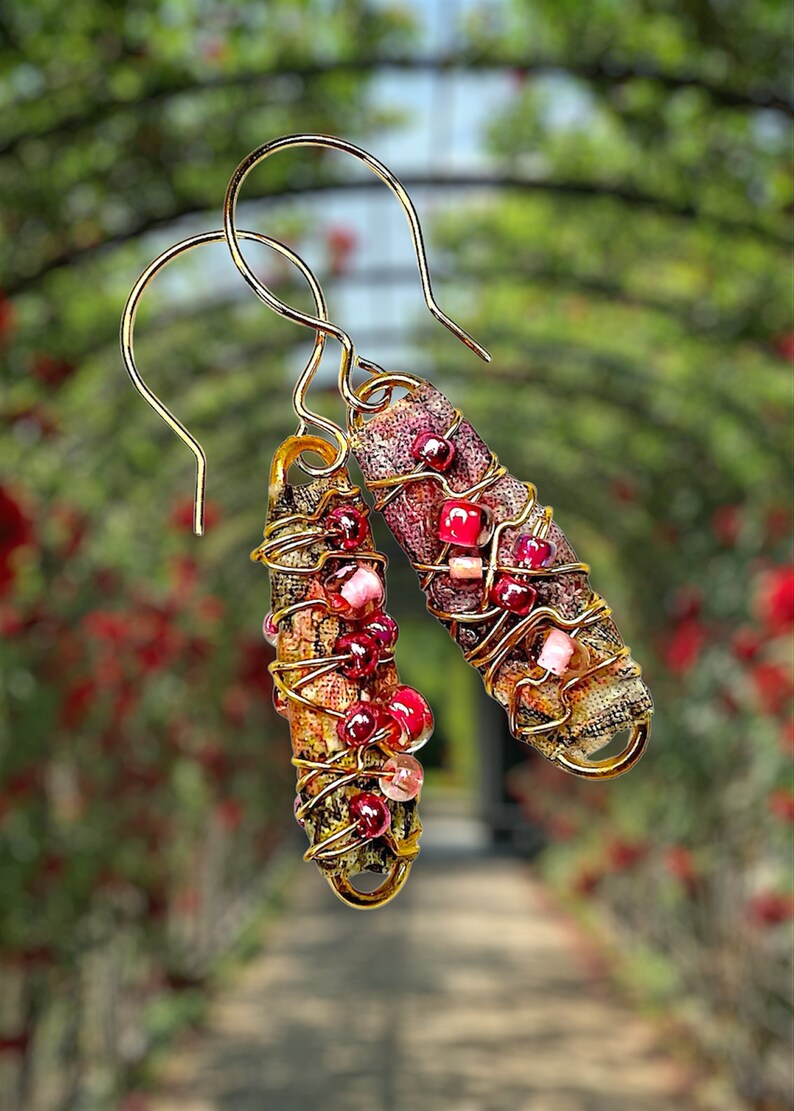 art jewelry paper dangle earrings