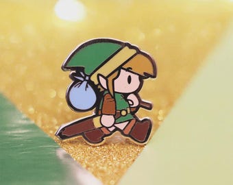 Classic Heroic Elf Chibi Enamel Pin | Fantasy-Inspired Art