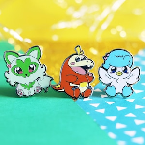 Elemental Guardians of Adventure Emaille Pin Set | Magisches Adventure-inspiriertes Sammlerstück | Geschenkidee, Geburtstag, Geschenk für Geeks, Pokemon-Fan