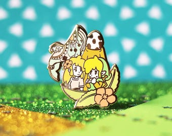 Hero's Awakening Enamel Pin: Gold-Plated Fantasy Adventure Collectible