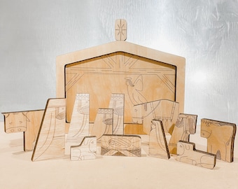 Wood Puzzle Nativity - Etsy