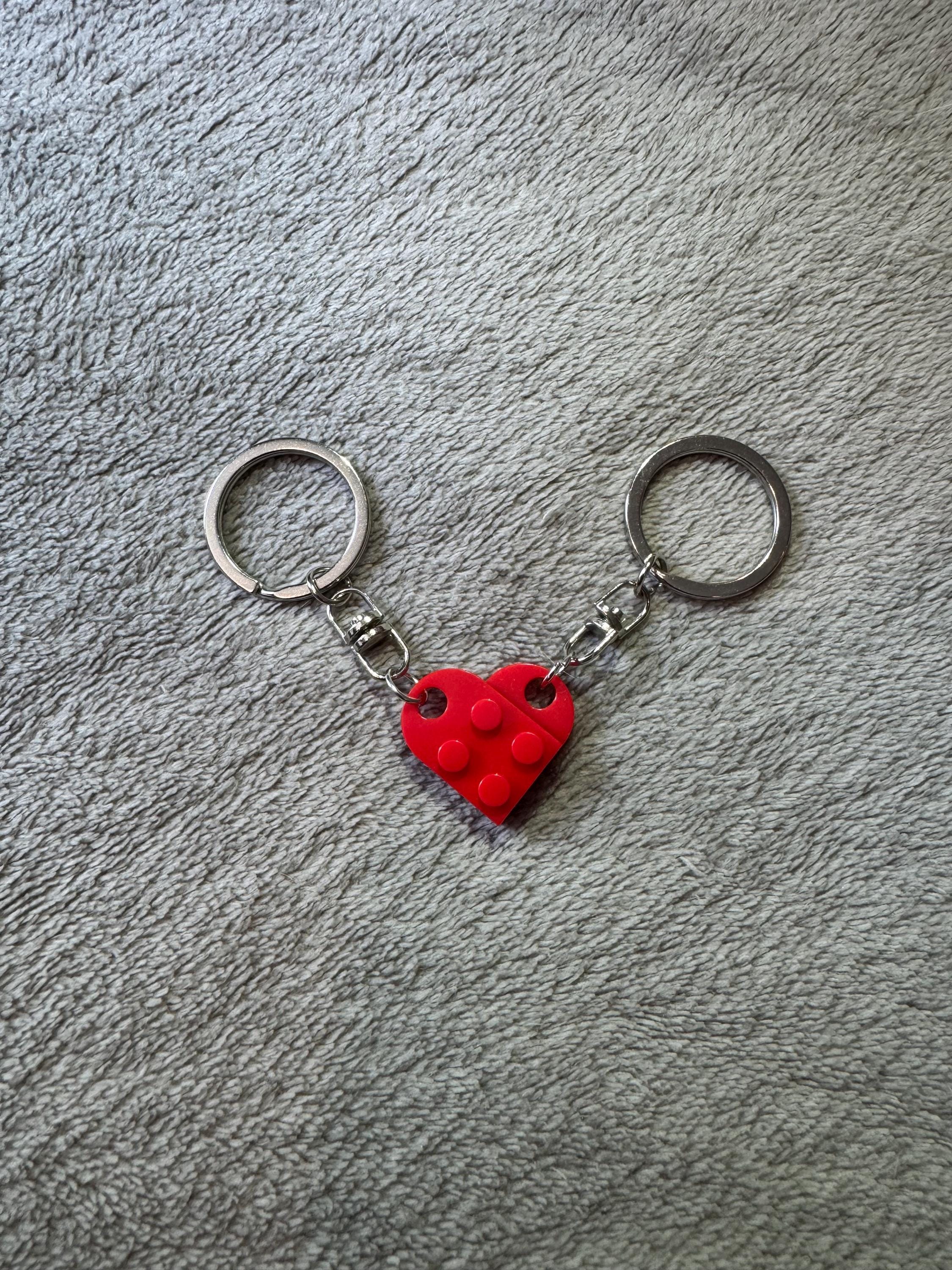 Charm Necklace Lego Heart Necklace LEGO-Compatible Couple Heart