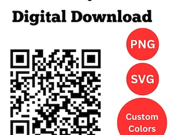 Custom QR Code Download | Online Stores, Small Businesses, Social Media | SVG,PNG | Printable | 24-Hour Delivery | Downloadable