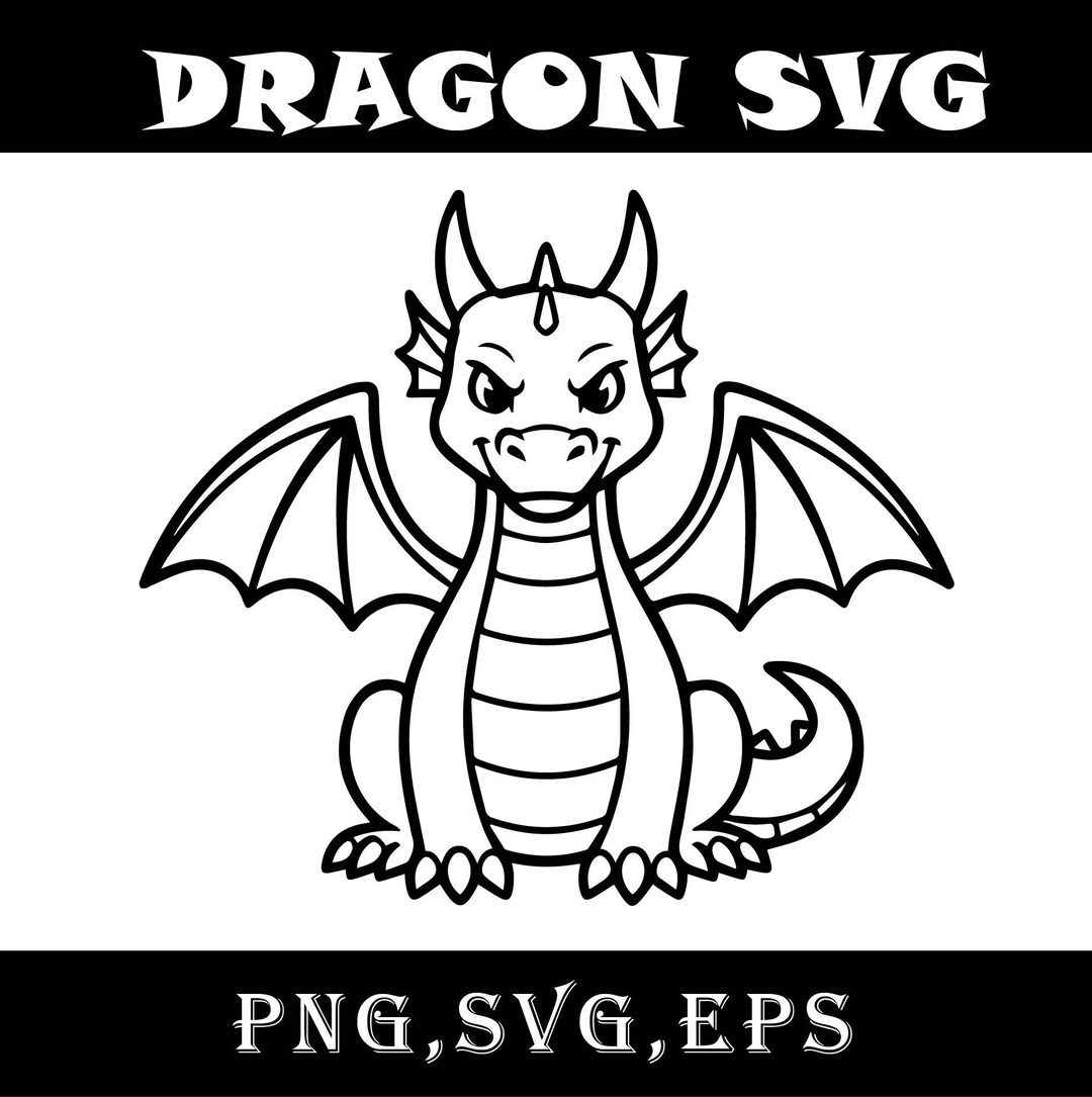 Dragon SVG Vector PNG | Fantasy Cut File for Cricut Silhouette ...