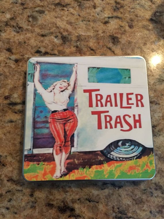 Trailer Trash Pin Up Art Silver Cigarette Case Retro Silver Etsy