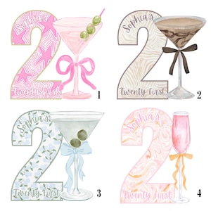 21 Geburtstag Digital Download Zeichen - Druckbare 21 Zeichen für Ihre Feier!
